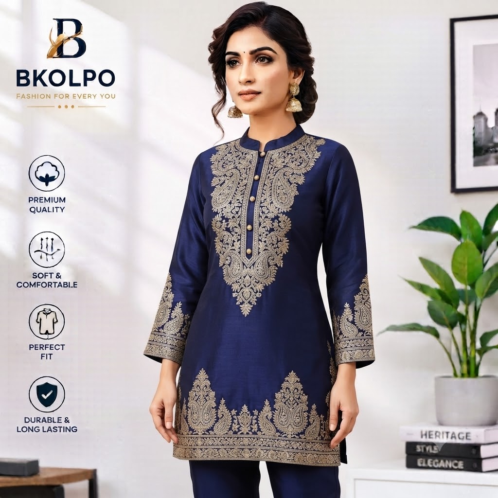 BKOLPO Premium Embroidered Kurti